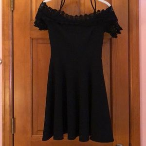 B. Darlin Off the Shoulder Black Dress